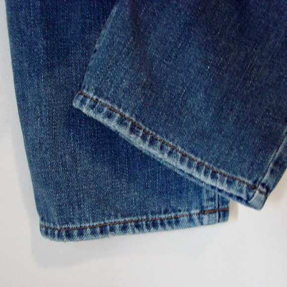 Free People Jeans Anthropologie Distressed Straight Leg High Waist Button Sz 29 - Picture 10 of 15